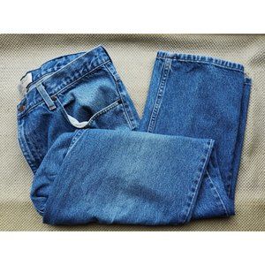 LL Bean Pants Mens tagged 37x34 measures 36x33.5 Double L Blue Denim Jeans